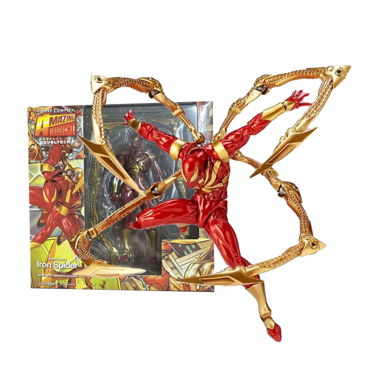 Kaiyodo Amazing Yamaguchi Iron Spiderman Actionfigur in Rot aus Kunststoff - Bild 4