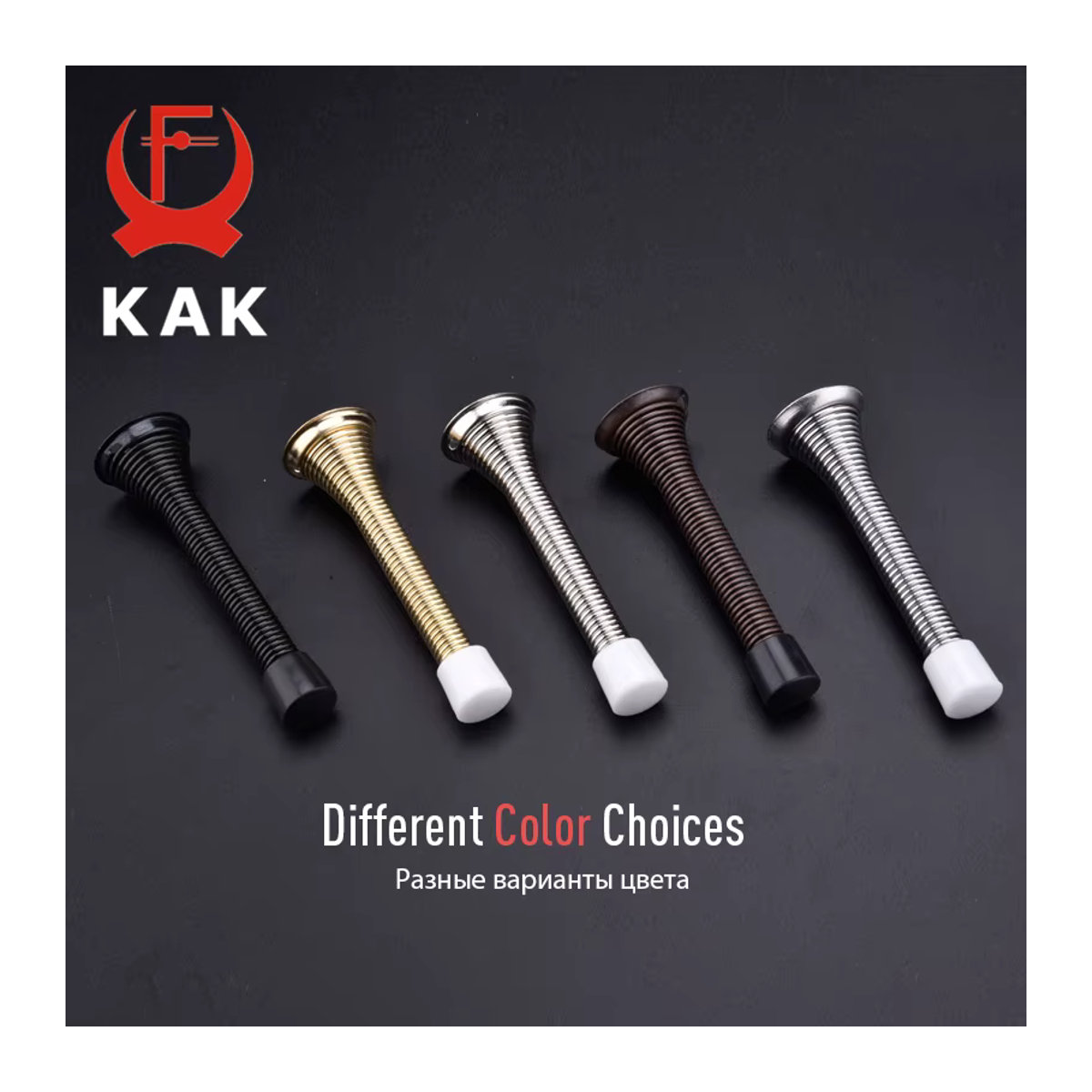 KAK 2-teiliger Türstopper Wandschutz aus Federstahl in Nickel matt oder Schwarz mit minimalistischem Design - Bild 2