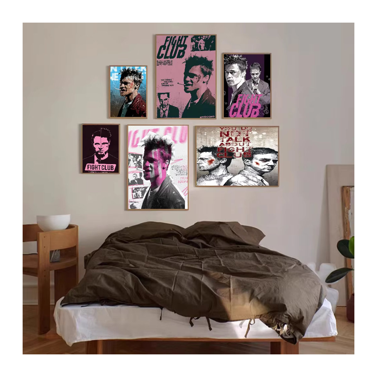 Kampf Club Wandkunst Poster in Weiß und Mehrfarbig, Modernes Aesthetic Papier Poster für dein Arbeitszimmer - Bild 2