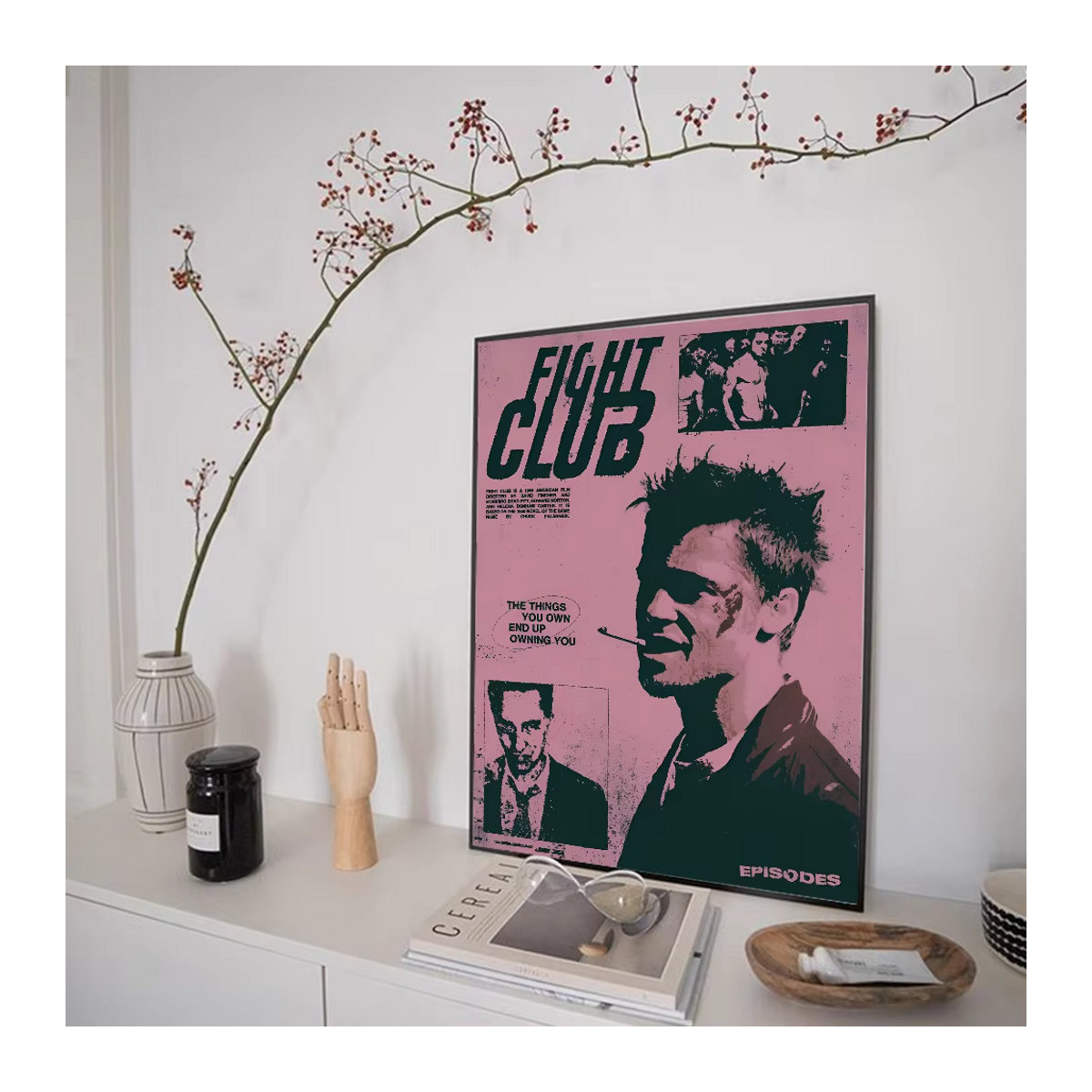 Kampf Club Wandkunst Poster in Weiß und Mehrfarbig, Modernes Aesthetic Papier Poster für dein Arbeitszimmer - Bild 3