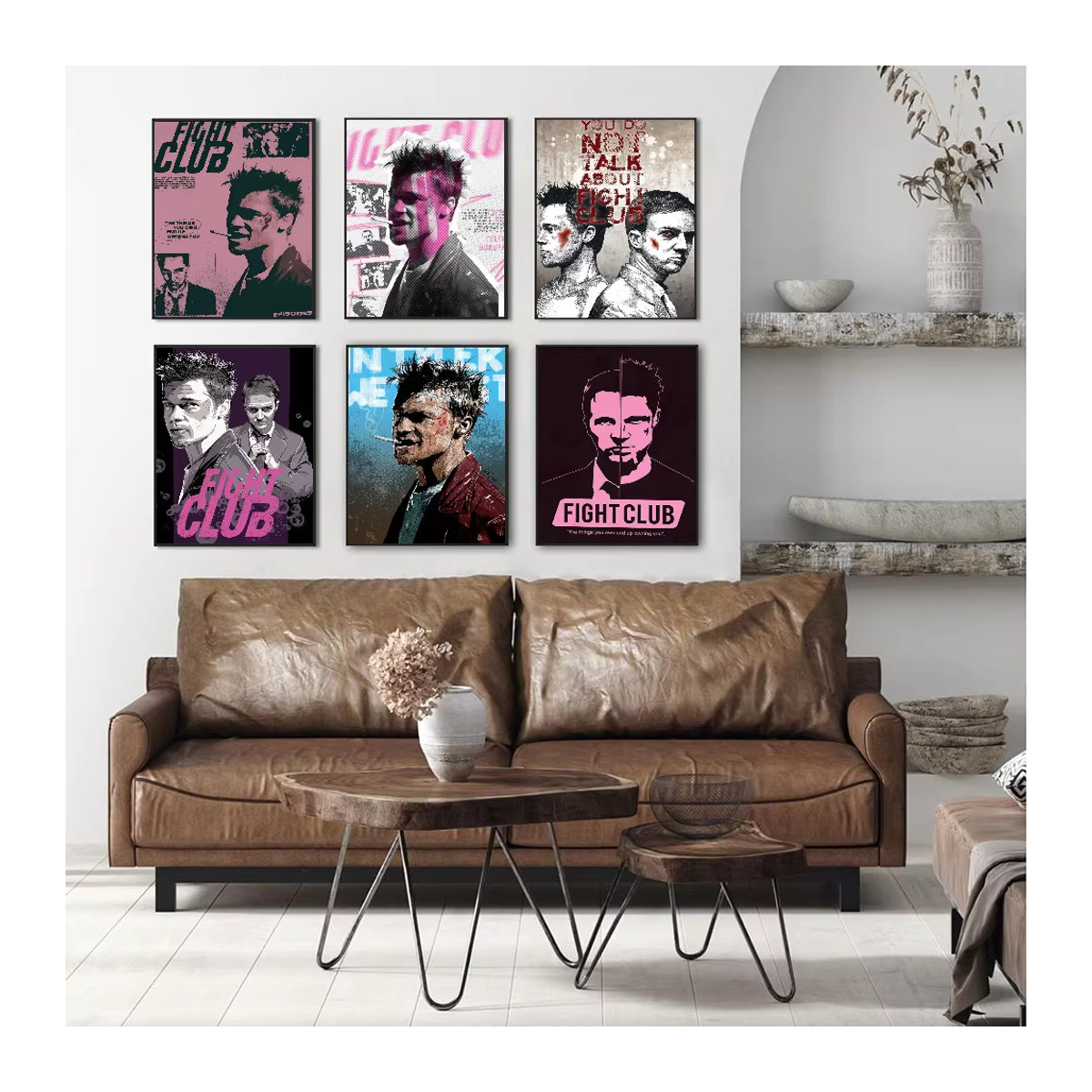 Kampf Club Wandkunst Poster in Weiß und Mehrfarbig, Modernes Aesthetic Papier Poster für dein Arbeitszimmer - Bild 4