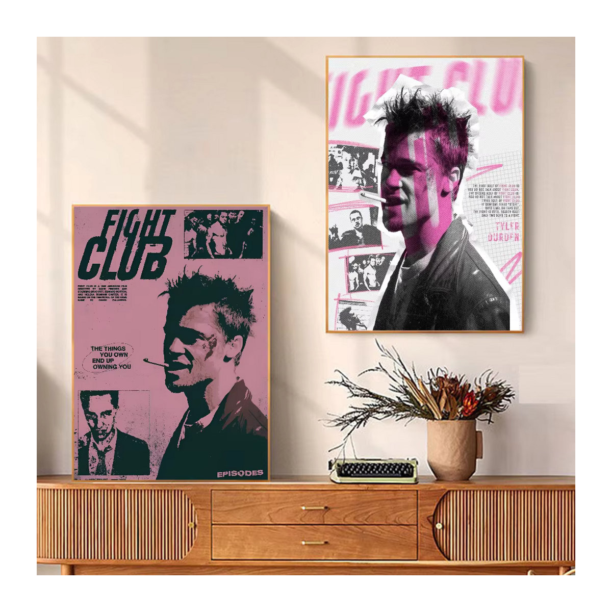 Kampf Club Wandkunst Poster in Weiß und Mehrfarbig, Modernes Aesthetic Papier Poster für dein Arbeitszimmer - Bild 5