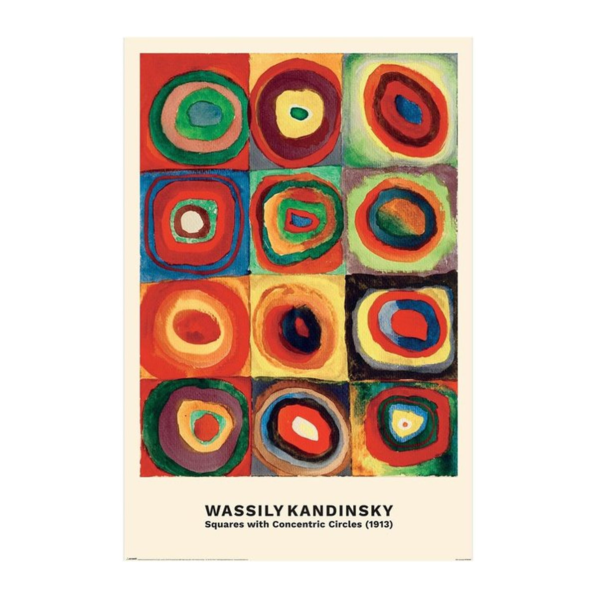 Kandinsky Konzentrische Kreise Maxi Poster Multicolor auf Papier, Breite: 91,5 cm - Bild 1