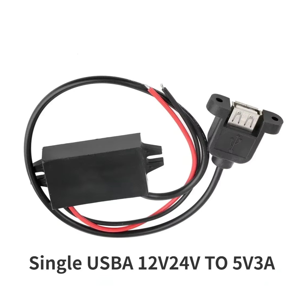 kangwobei DC-DC Buck Step Down Konverter Netzteil Modul für 12V 24V auf 5V 3A mit USB und Micro USB Adapter in Schwarz - Bild 2