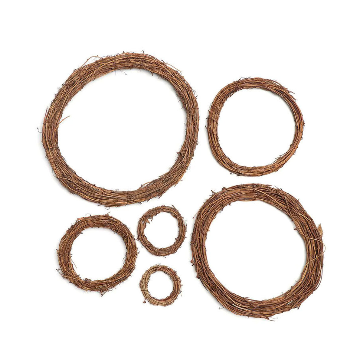 KANNERT Weihnachts-Rattan-Kranz in Braun, rustikale Weiden-Girlande für die Weihnachtsdekoration, rund und hängend, Durchmesser: 8-30 cm - Bild 3