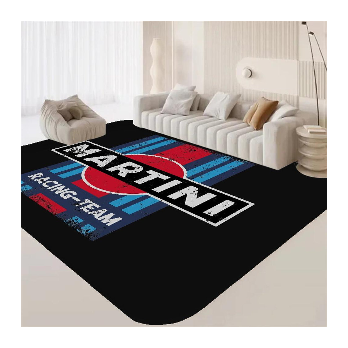 Karpetti Bereichsmatte M-Martini Racing Logo, schwarz, B: 160 cm, T: 80 cm, waschbar und rutschfest - Bild 1