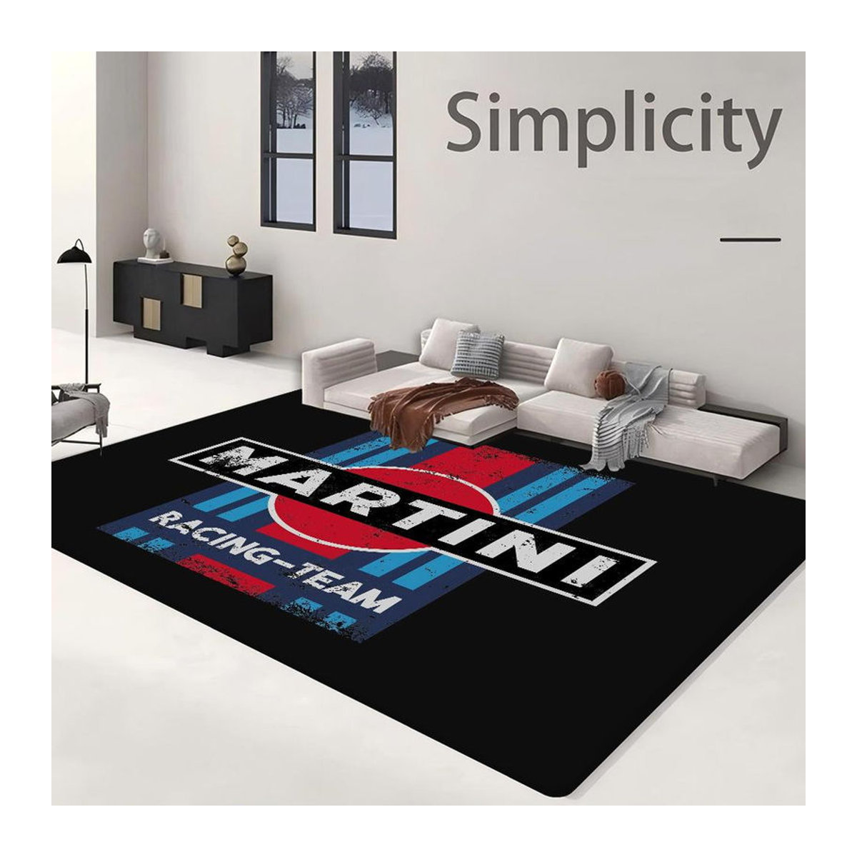 Karpetti Bereichsmatte M-Martini Racing Logo, schwarz, B: 160 cm, T: 80 cm, waschbar und rutschfest - Bild 5