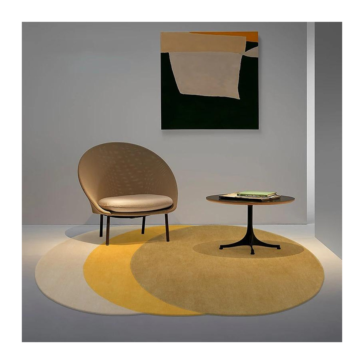 Karpetti Dekorativer Plüschteppich in Nordischem Minimalismus für Wohnzimmer und Schlafzimmer, Unregelmäßige Form, B: 200 cm, T: 230 cm - Bild 2
