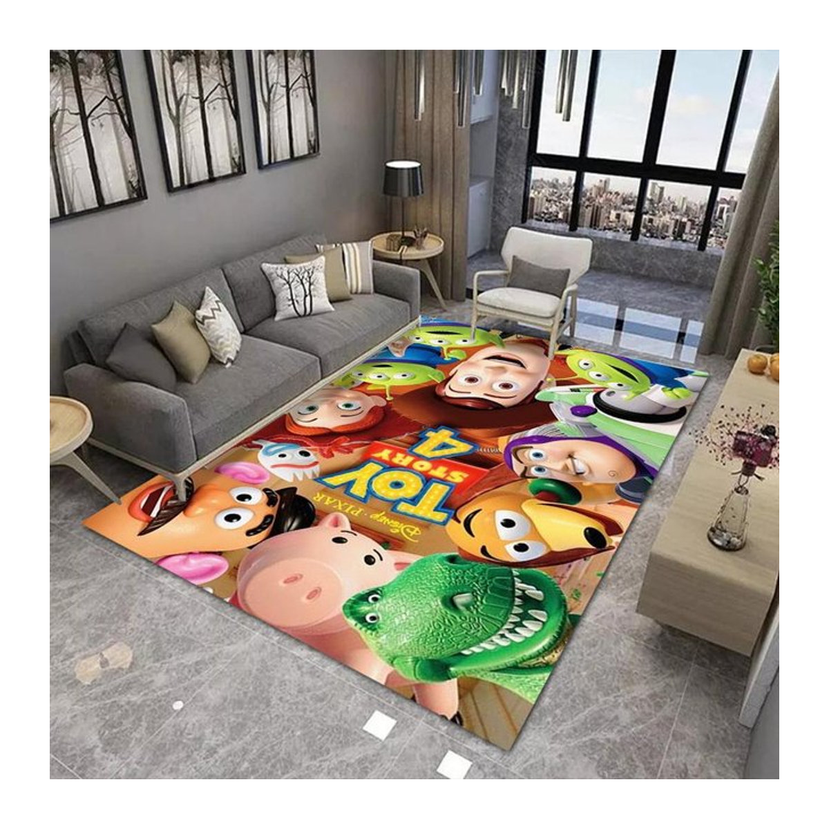 Karpetti Disney Buzz Lightyear Teppich Artoon Multicolor Bodenmatte für Kinderzimmer und Wohnzimmer B/T: 60 x 40 cm - Bild 1
