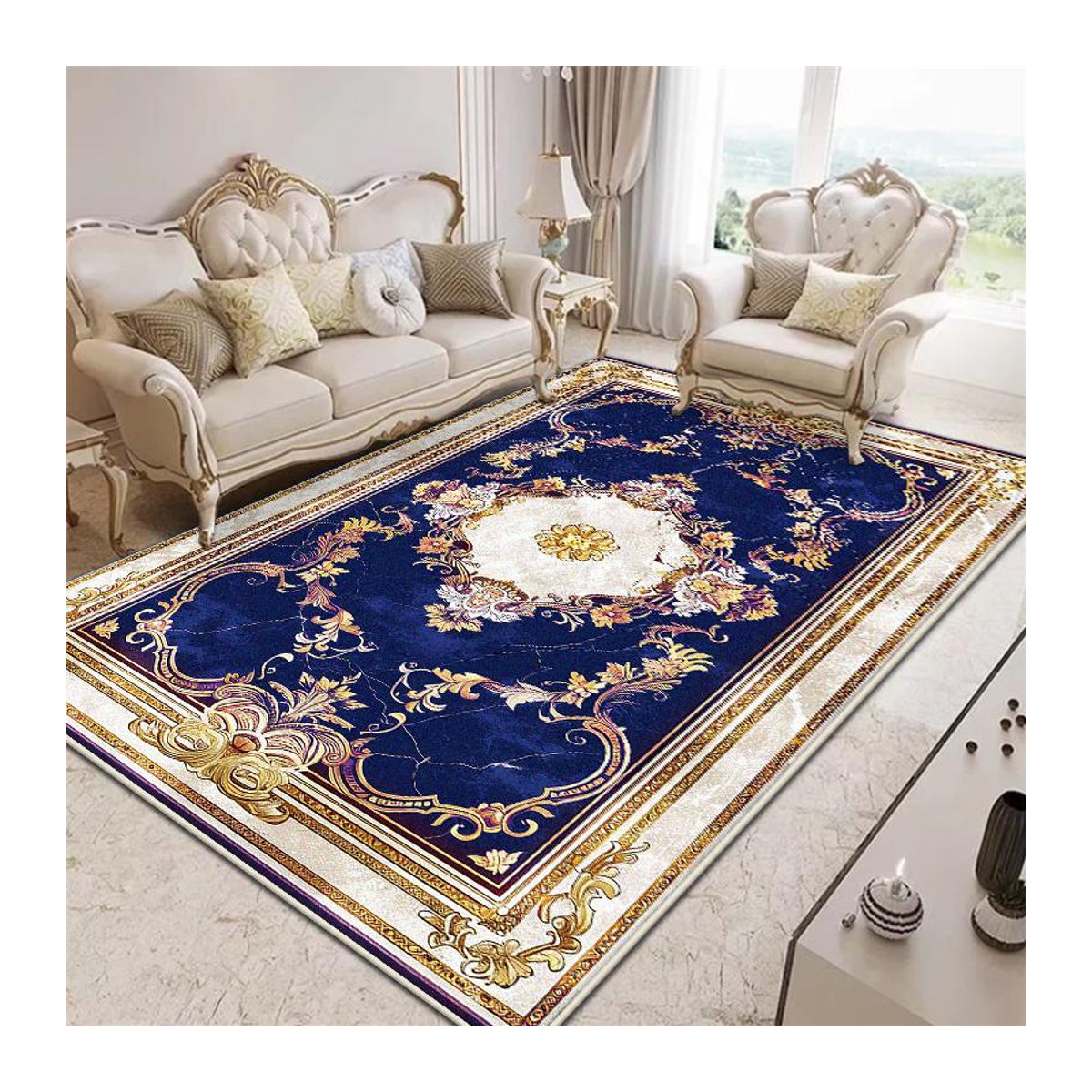 Karpetti Druckteppich Aesthetic Rutschfest für Wohnzimmer und Schlafzimmer B/B: 160 x 230 cm - Bild 1
