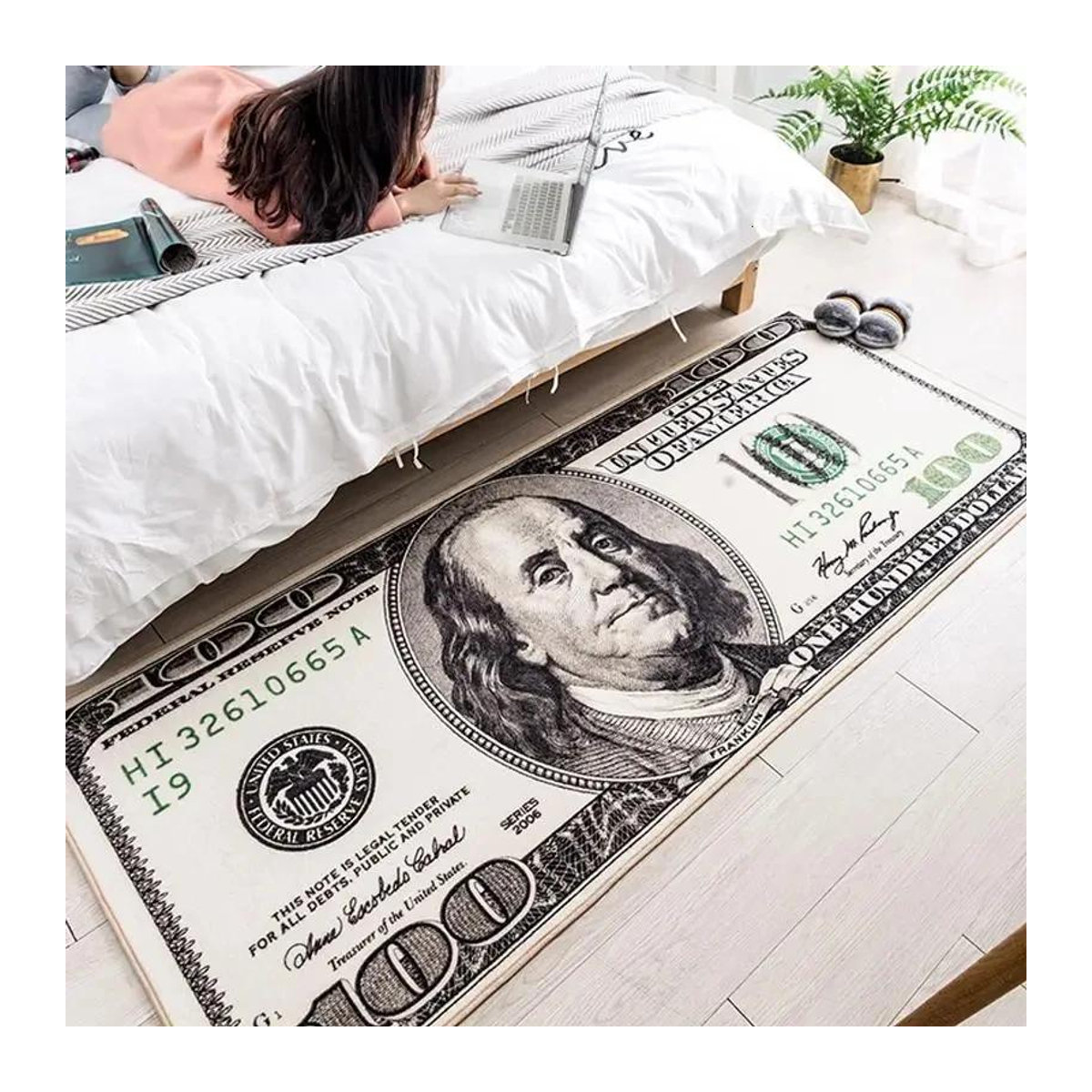 Karpetti Druckteppich als Verdickter Fußmatte für Schlafzimmer, Wohnzimmer, Küche oder Badezimmer, B/T: 60 x 160 cm - Bild 2