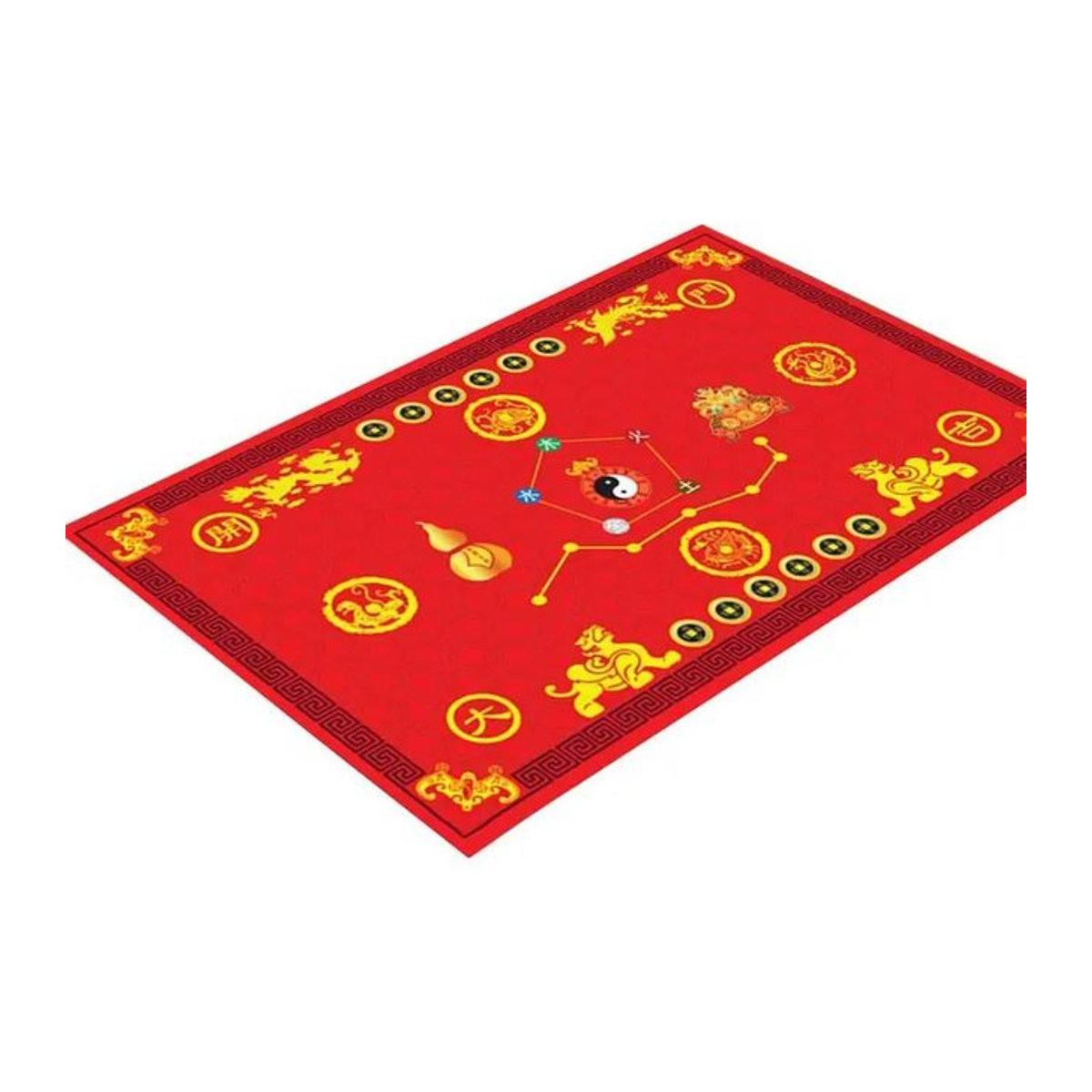 Karpetti Druckteppich Frohes Neues Jahr Willkommen Schmutzabweisende Fußmatte Indoor Multicolor B/B/H: 80 x 50 cm - Bild 1