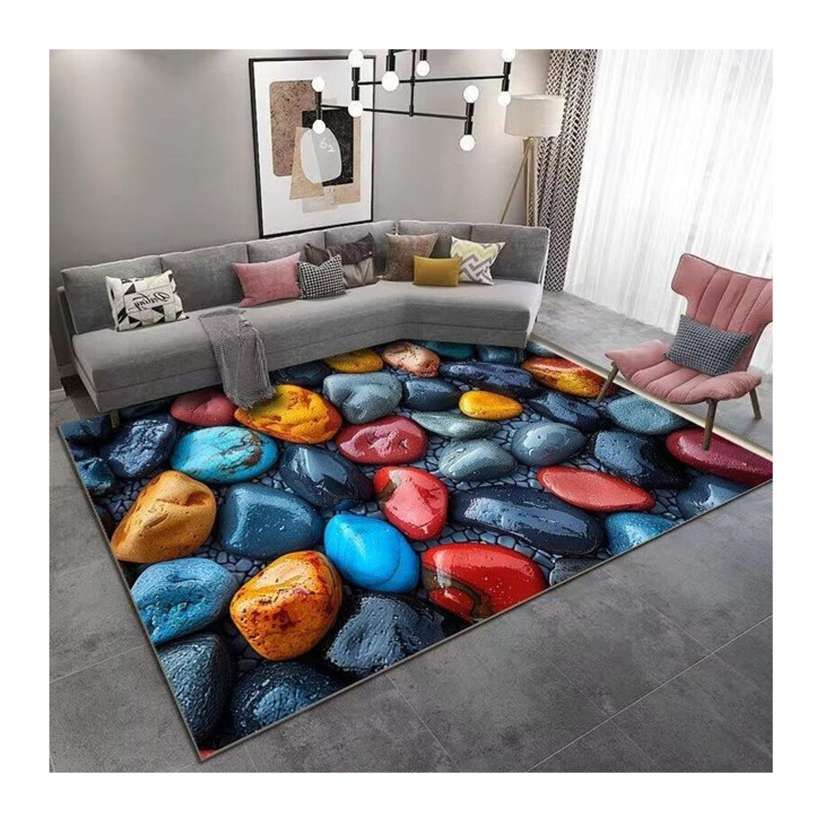 Karpetti Druckteppich im Europa Stil Kopfsteinpflaster Multicolor B/T: 60 x 40 cm - Bild 1