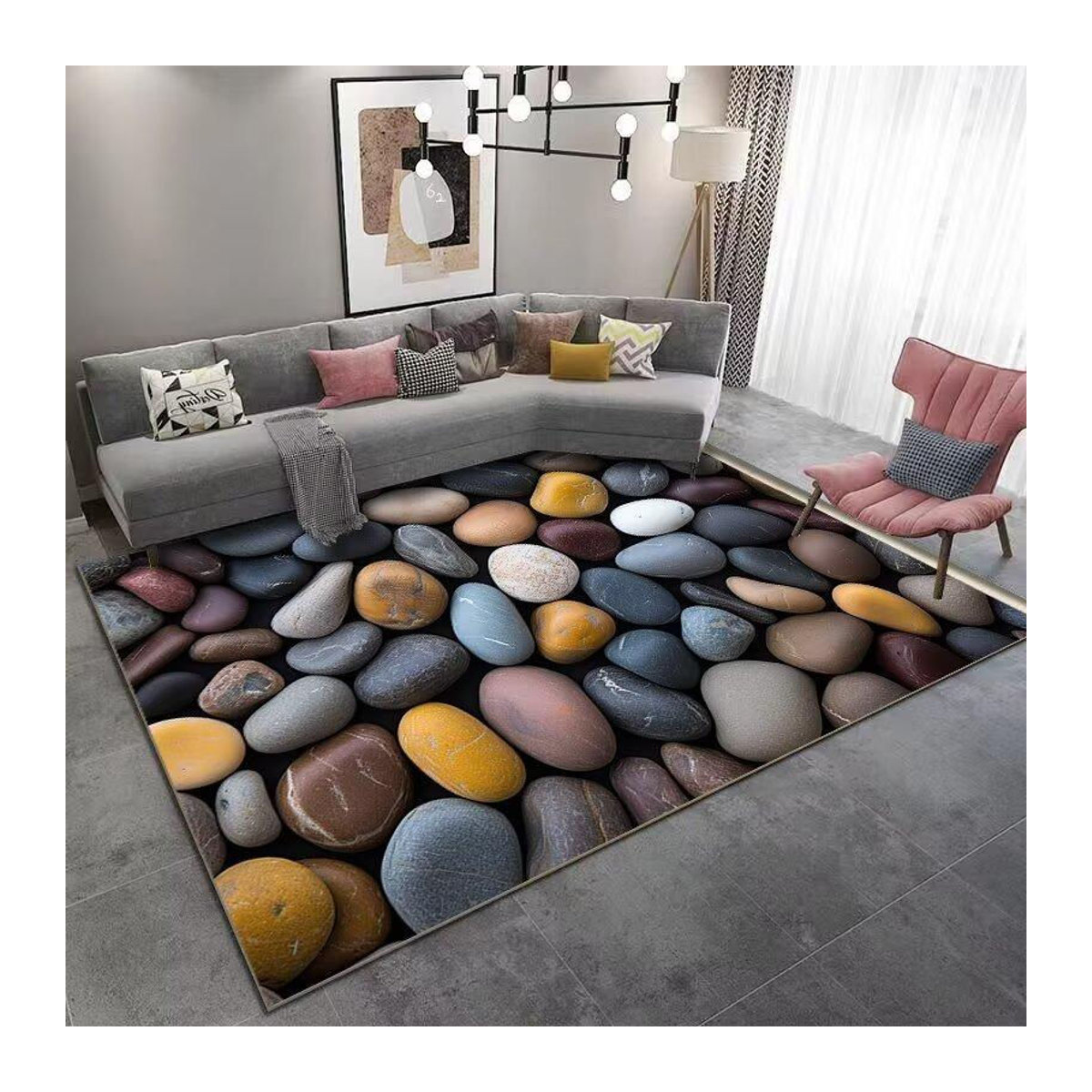 Karpetti Druckteppich im Europa Stil Kopfsteinpflaster Multicolor B/T: 60 x 40 cm - Bild 2