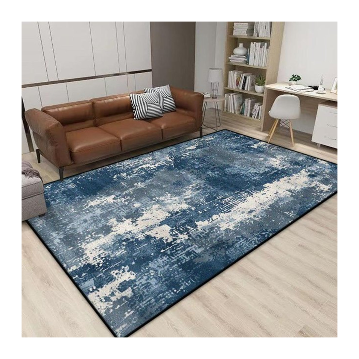 Karpetti Druckteppich in abstraktem Stil, rutschfest und maschinenwaschbar, B/T: 90 x 60 cm - Bild 1