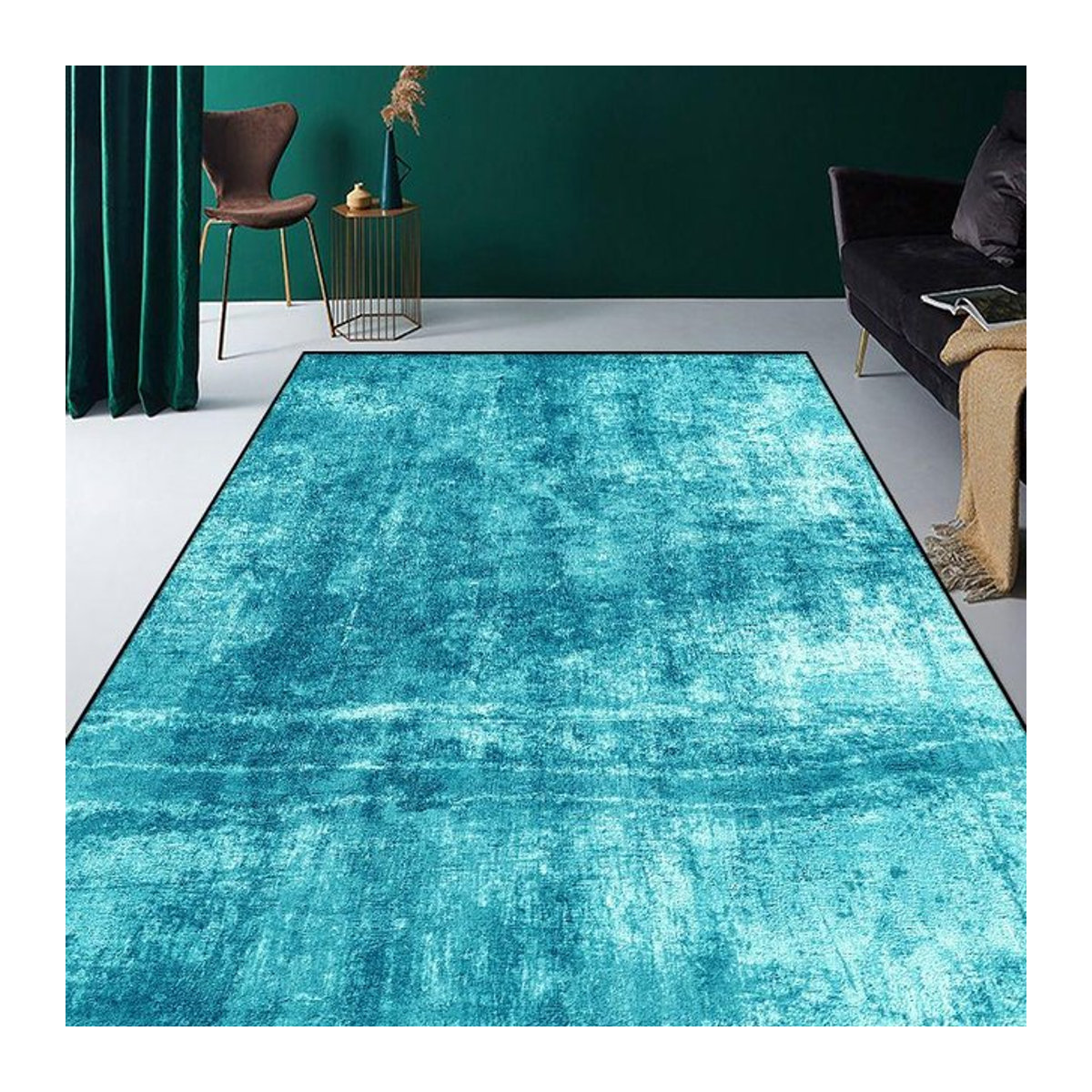 Karpetti Druckteppich in Grün für Wohnzimmer und Flur B/T: 100 x 160 cm - Bild 1