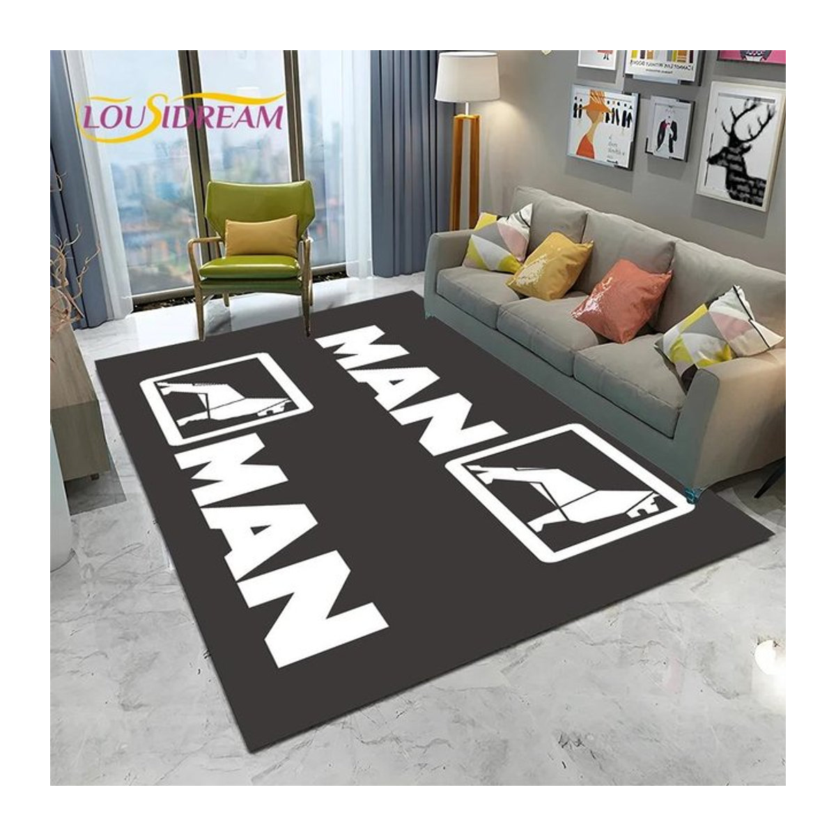 Karpetti Druckteppich MAN Truck Logo Serie für Wohnzimmer, Schlafzimmer oder Kinderzimmer, B x T: 60 x 90 cm - Bild 1