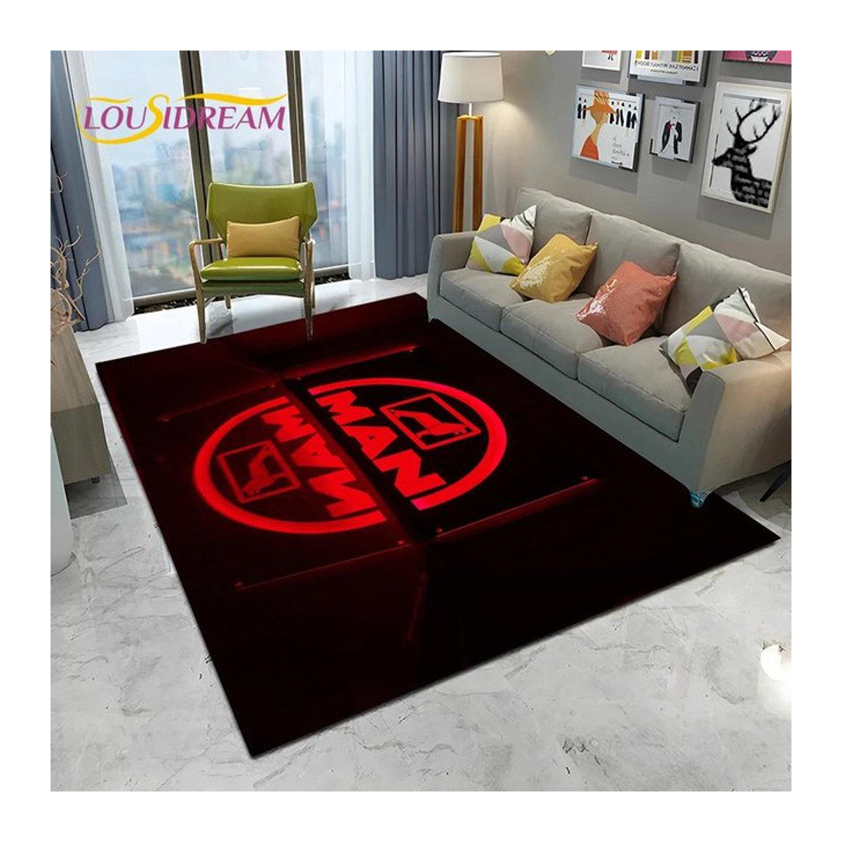 Karpetti Druckteppich MAN Truck Logo Serie in Schwarz, B/T/H: 180 x 200 x 0 cm - Bild 1