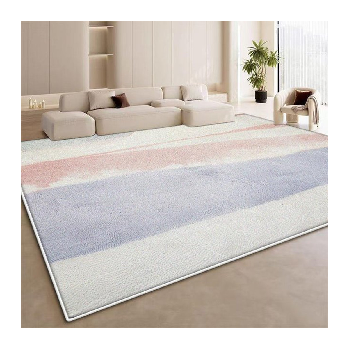 Karpetti Druckteppich mit Farbverlauf, rutschfest und leicht zu reinigen, B/T: 90 x 60 cm - Bild 1