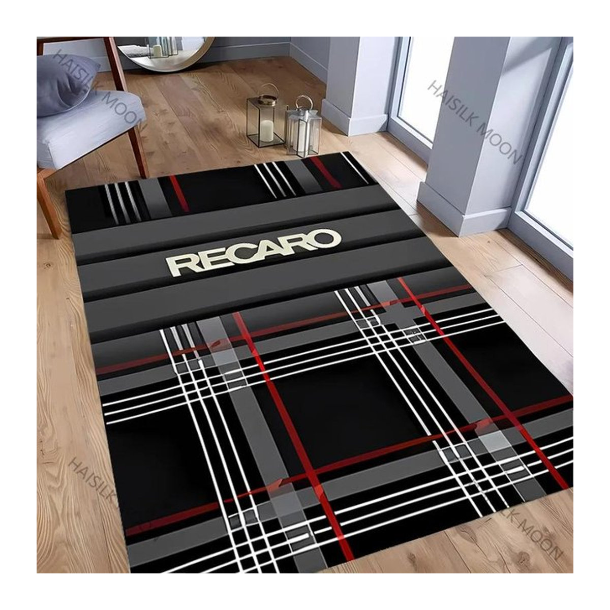 Karpetti Druckteppich mit R-Recaro Logo für Wohnzimmer, Schlafzimmer oder Büro, B x T: 150 x 220 cm - Bild 1