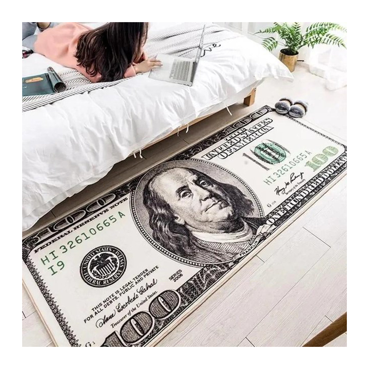 Karpetti Druckteppich Verdickter Fußmatte für Schlafzimmer, Wohnzimmer, Küche oder Badezimmer B/T: 80 x 200 cm - Bild 1