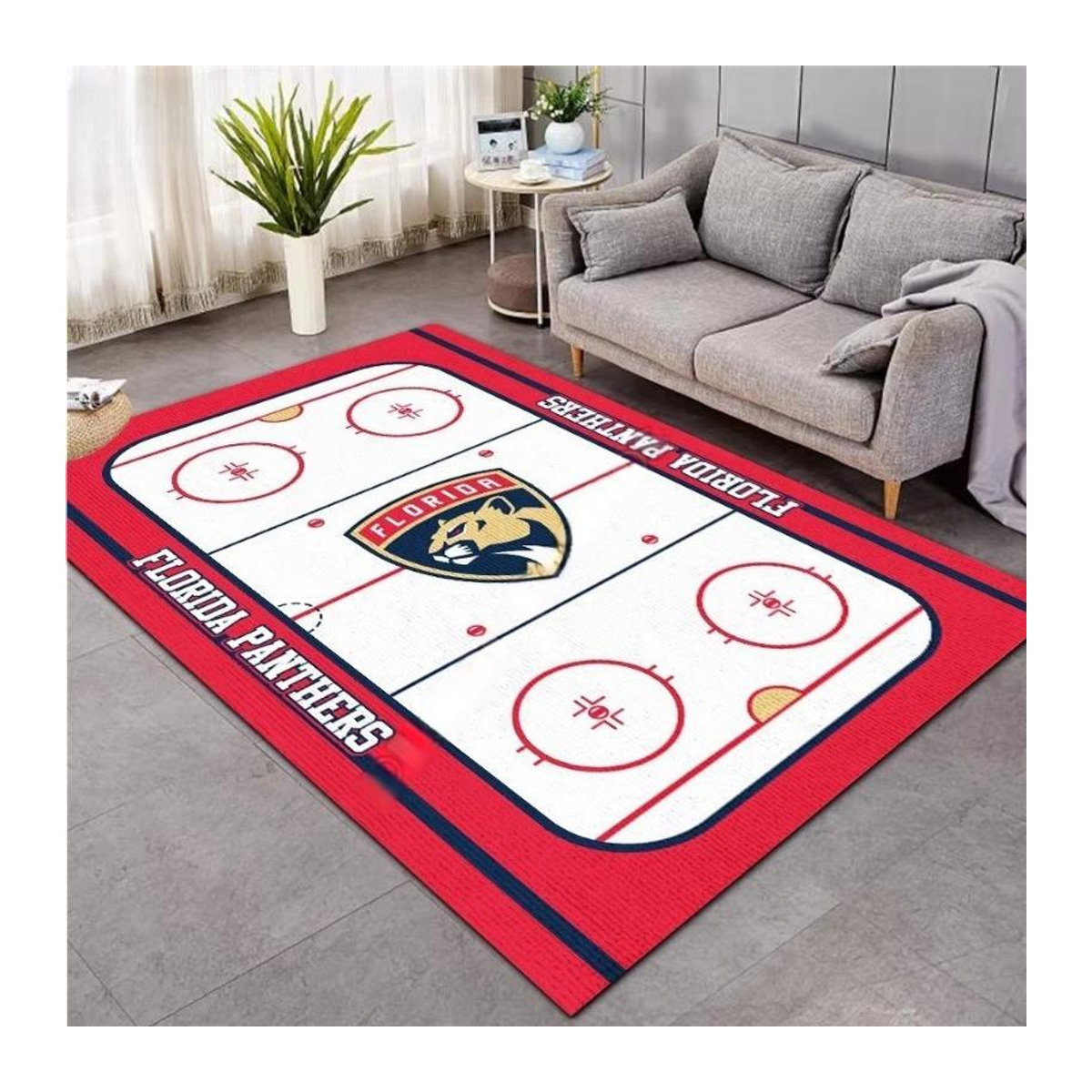 Karpetti Eishockey 3D Teppich Rutschfest und Maschinenwaschbar, B/B: 120 x 160 cm - Bild 1
