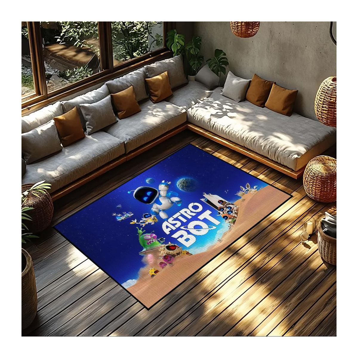 Karpetti Fußmatte A-Astro Bot Design für Schlafzimmer, Küche oder Bad, B/T: 60 x 90 cm - Bild 2
