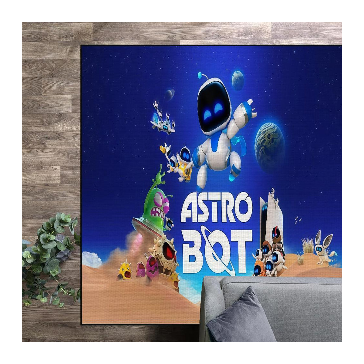 Karpetti Fußmatte A-Astro Bot Design für Schlafzimmer, Küche oder Bad, B/T: 60 x 90 cm - Bild 3