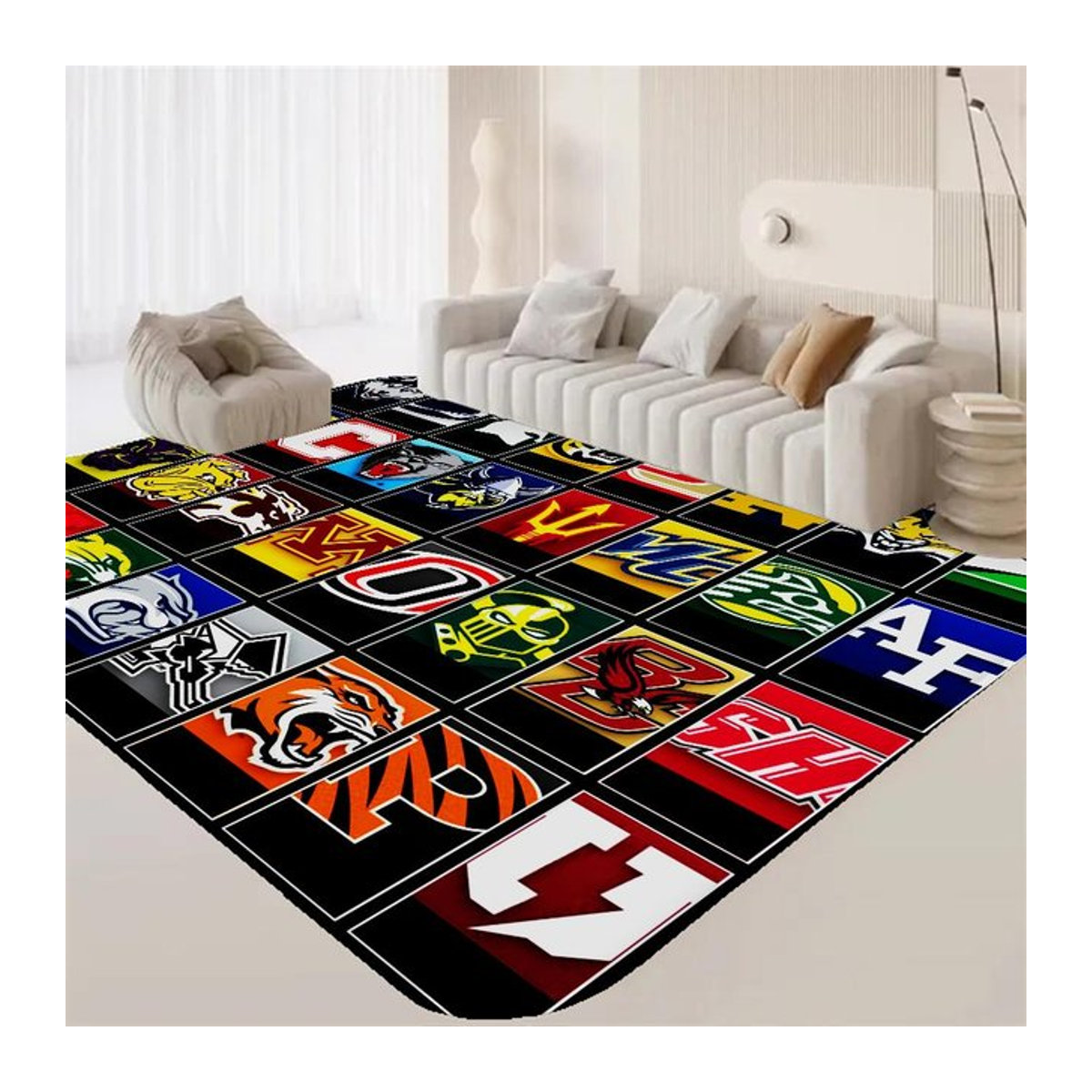 Karpetti Fußmatte Eishockey Design Rutschfest Multicolor B/B: 60 x 90 cm - Bild 1