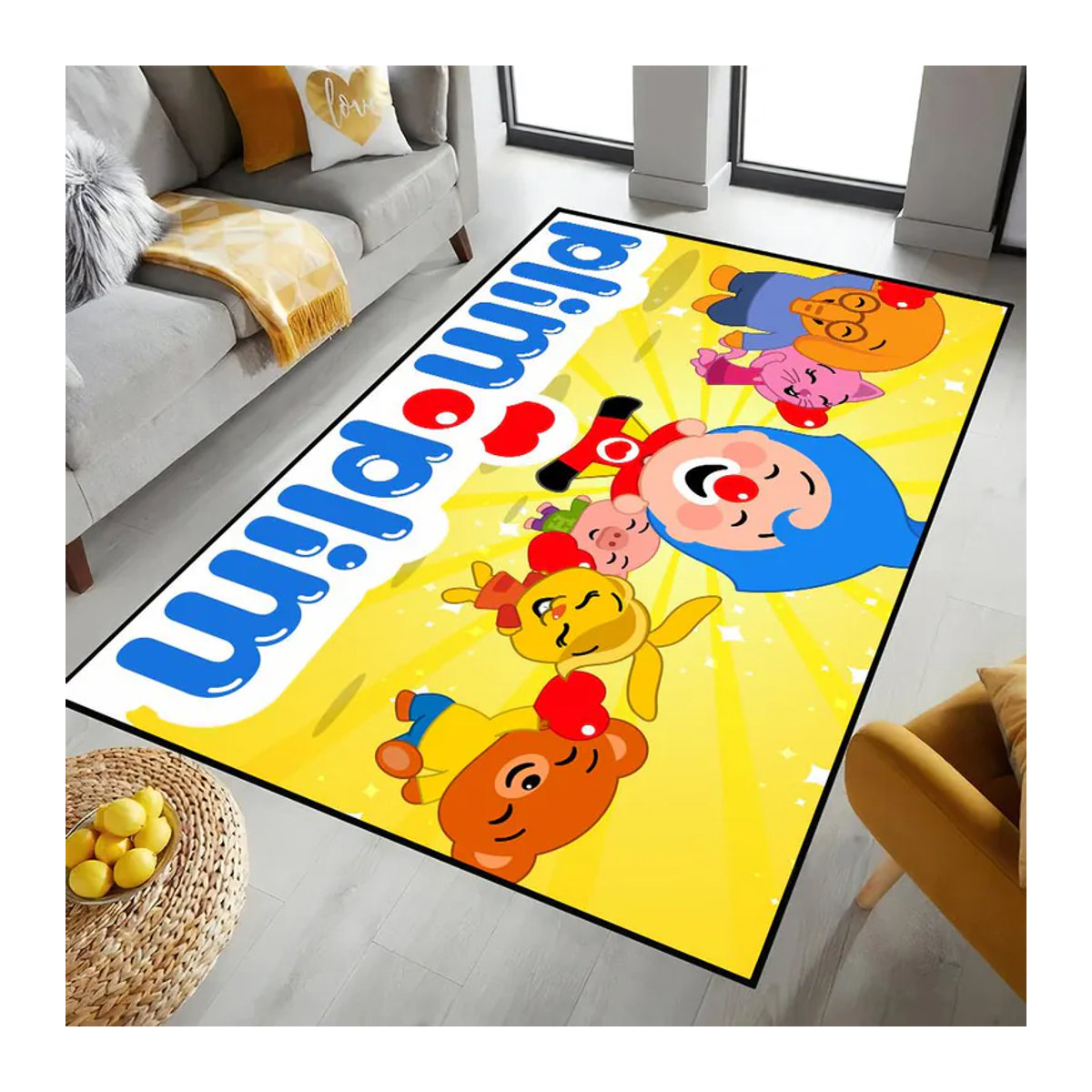 Karpetti Fussmatte P-Plim Cartoon Multicolor Rutschfest und Waschbar B/B: 50 x 80 cm - Bild 2