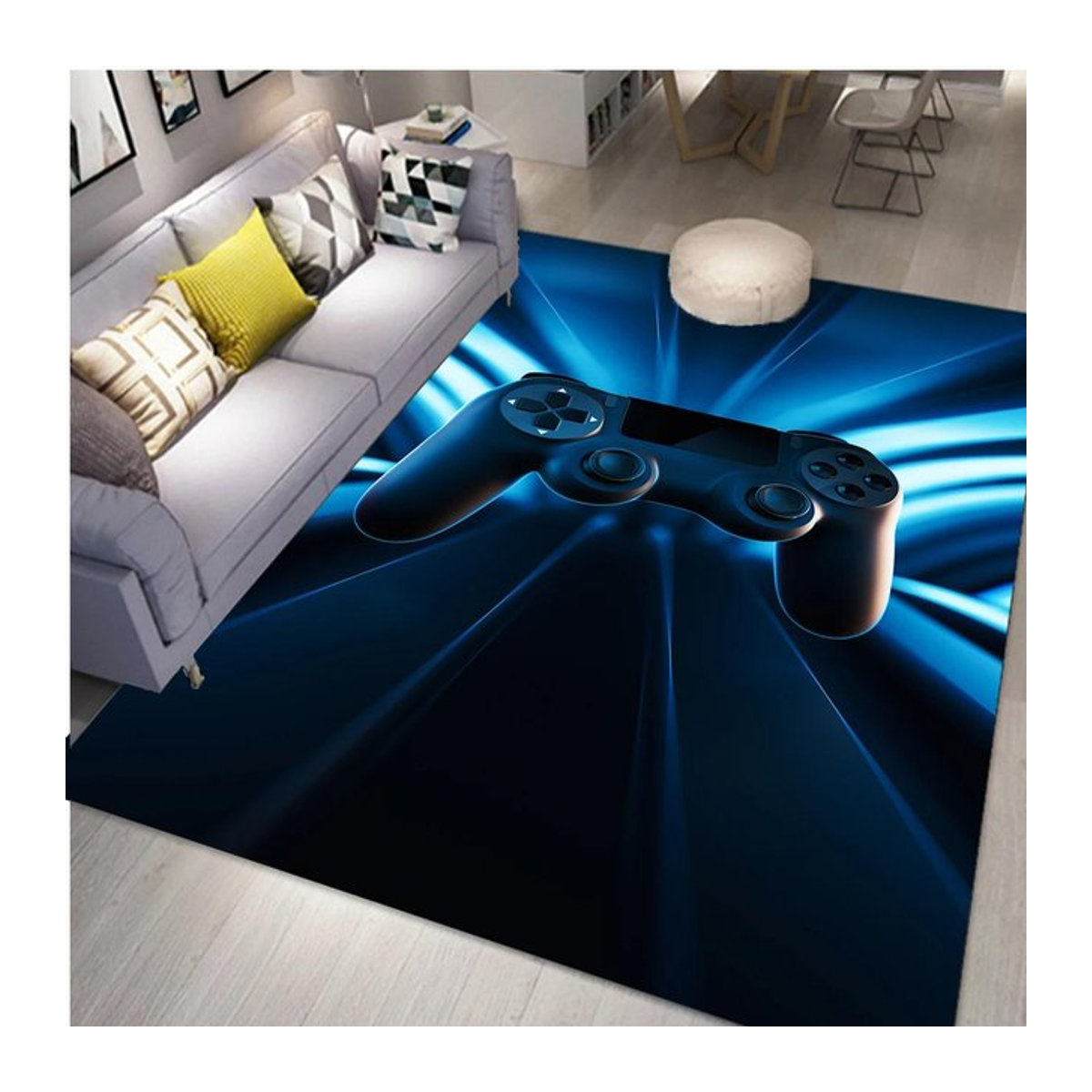 Karpetti Gaming Bereichsteppich für Kinder und Gamer in Blau, B/T: 160 x 100 cm - Bild 1