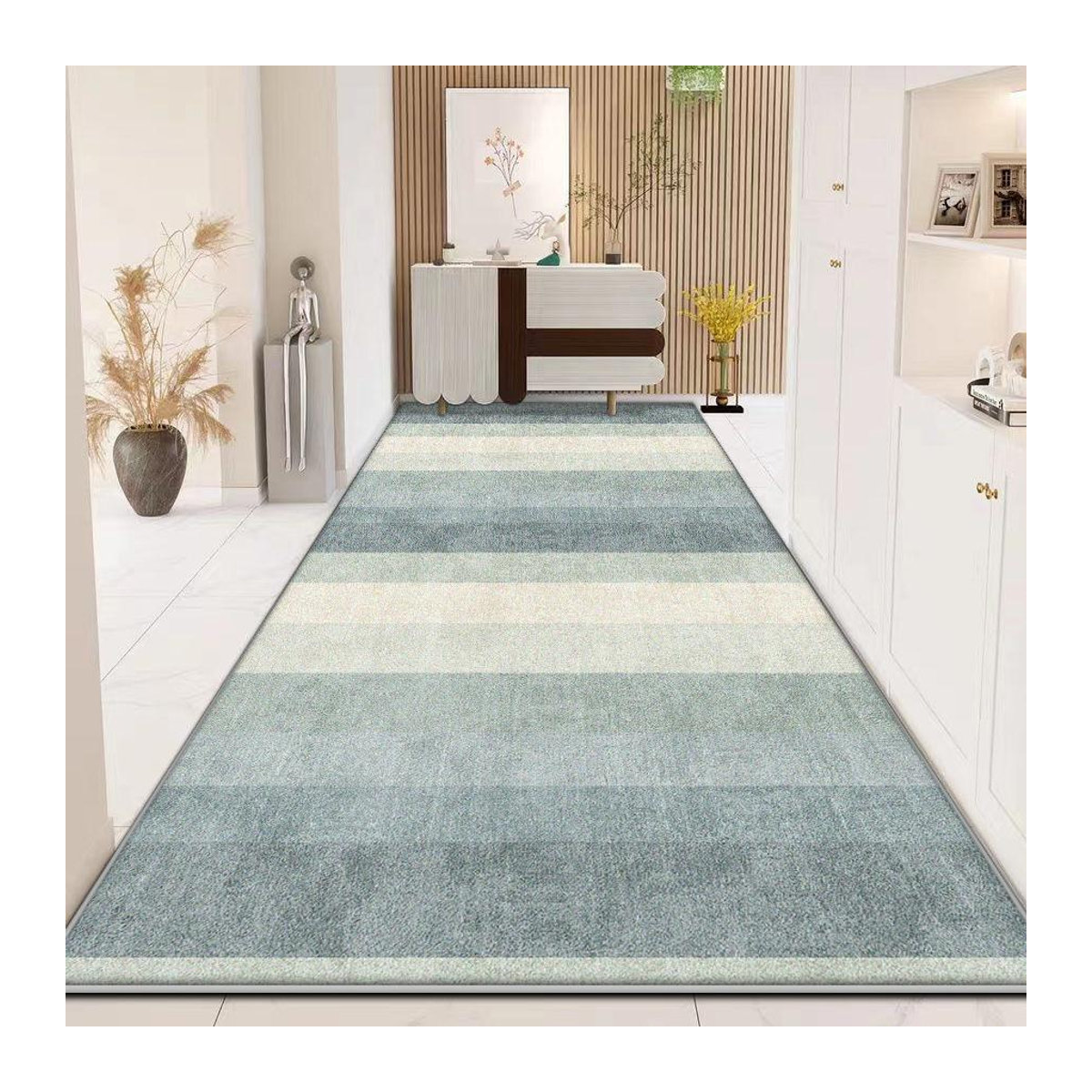 Karpetti Langläufer Teppich Grau Waschbar B: 80 cm, L: 400 cm - Bild 3