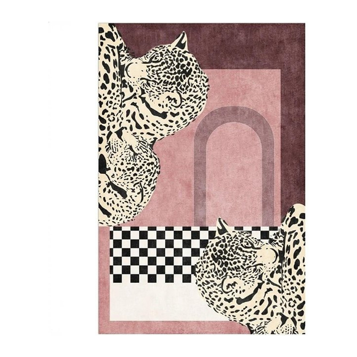 Karpetti Luxusteppich mit Leopardenmuster in Multicolor, weicher Plüschteppich für Wohnzimmer und Schlafzimmer, B/T: 80 x 160 cm - Bild 1