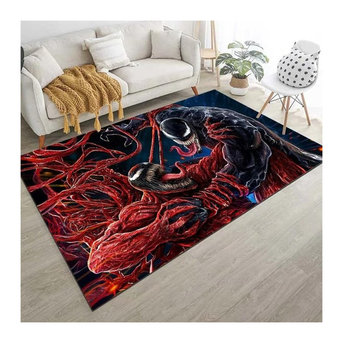 Karpetti Marvel Venom Print Teppich mehrfarbig B: 120 cm, T: 160 cm - Bild 1