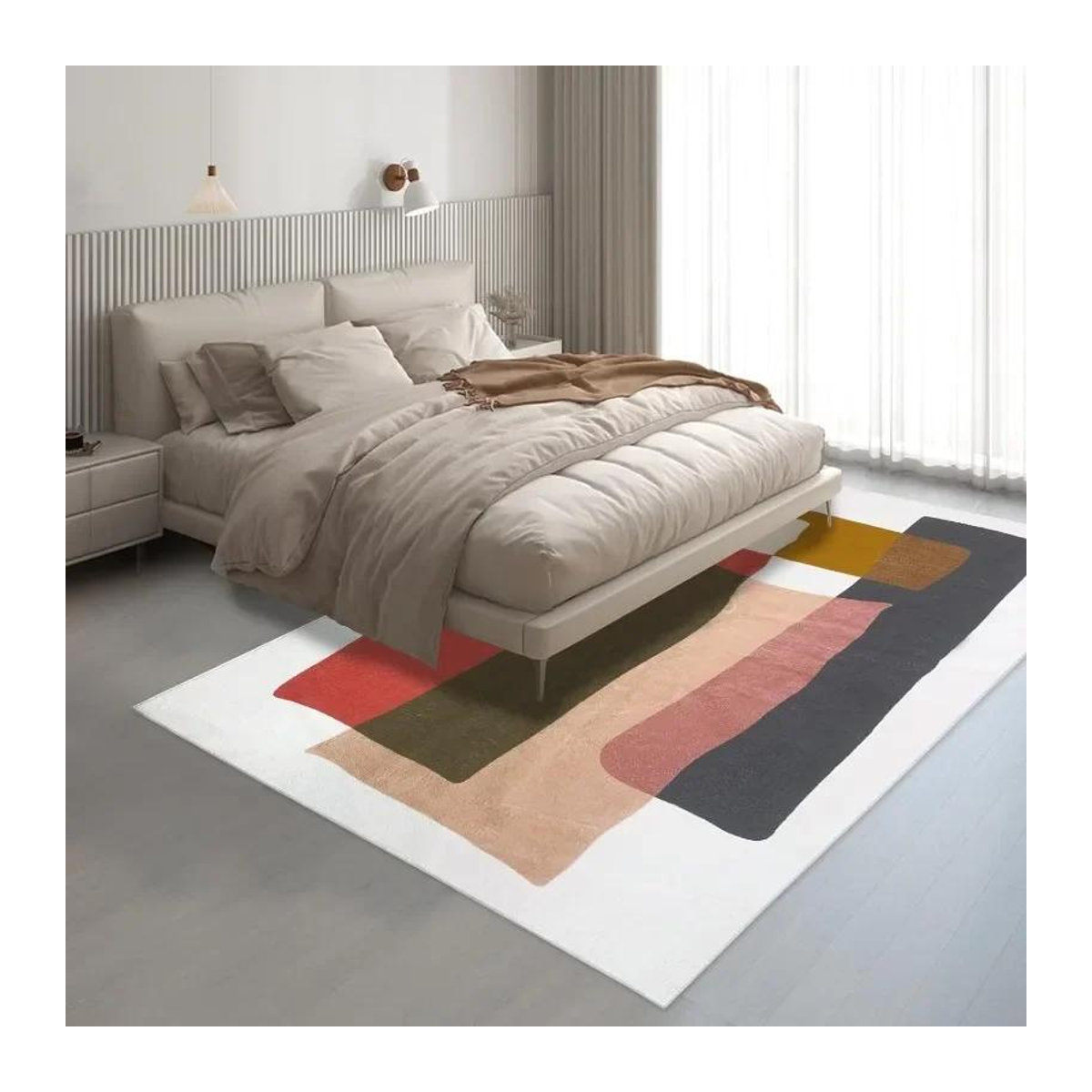 Karpetti Mehrzweck Anti-Rutsch Teppich für Wohnzimmer, Büro und Schlafzimmer, B/T: 90 x 60 cm - Bild 1