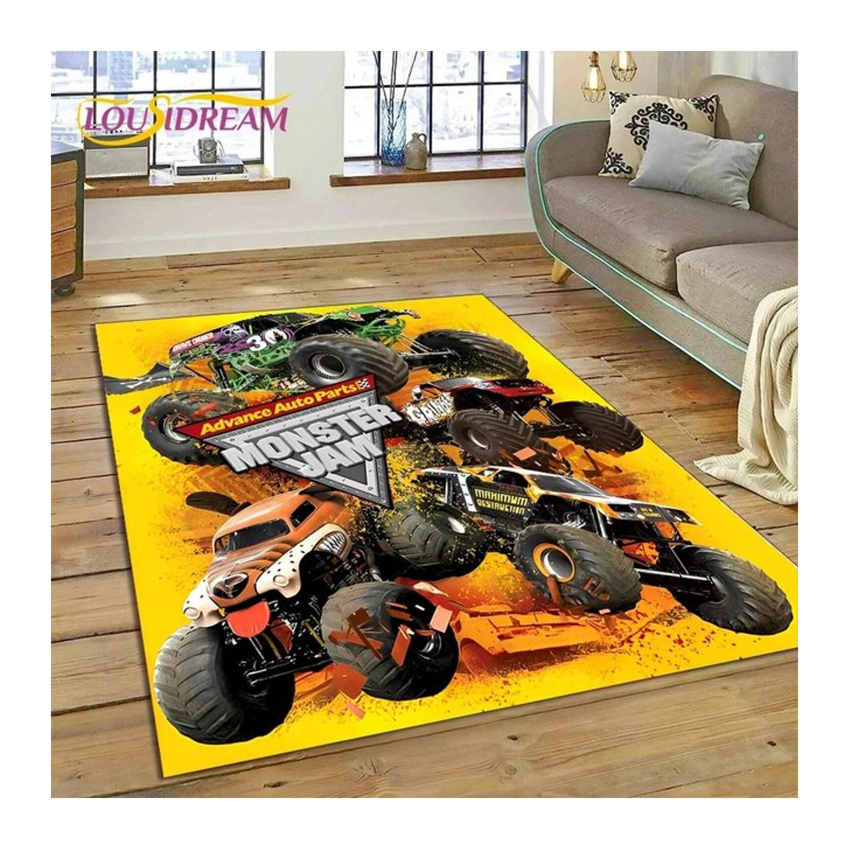 Karpetti Monster Jam Cartoon Druckteppich Multicolor B/B: 80 x 120 cm - Bild 1