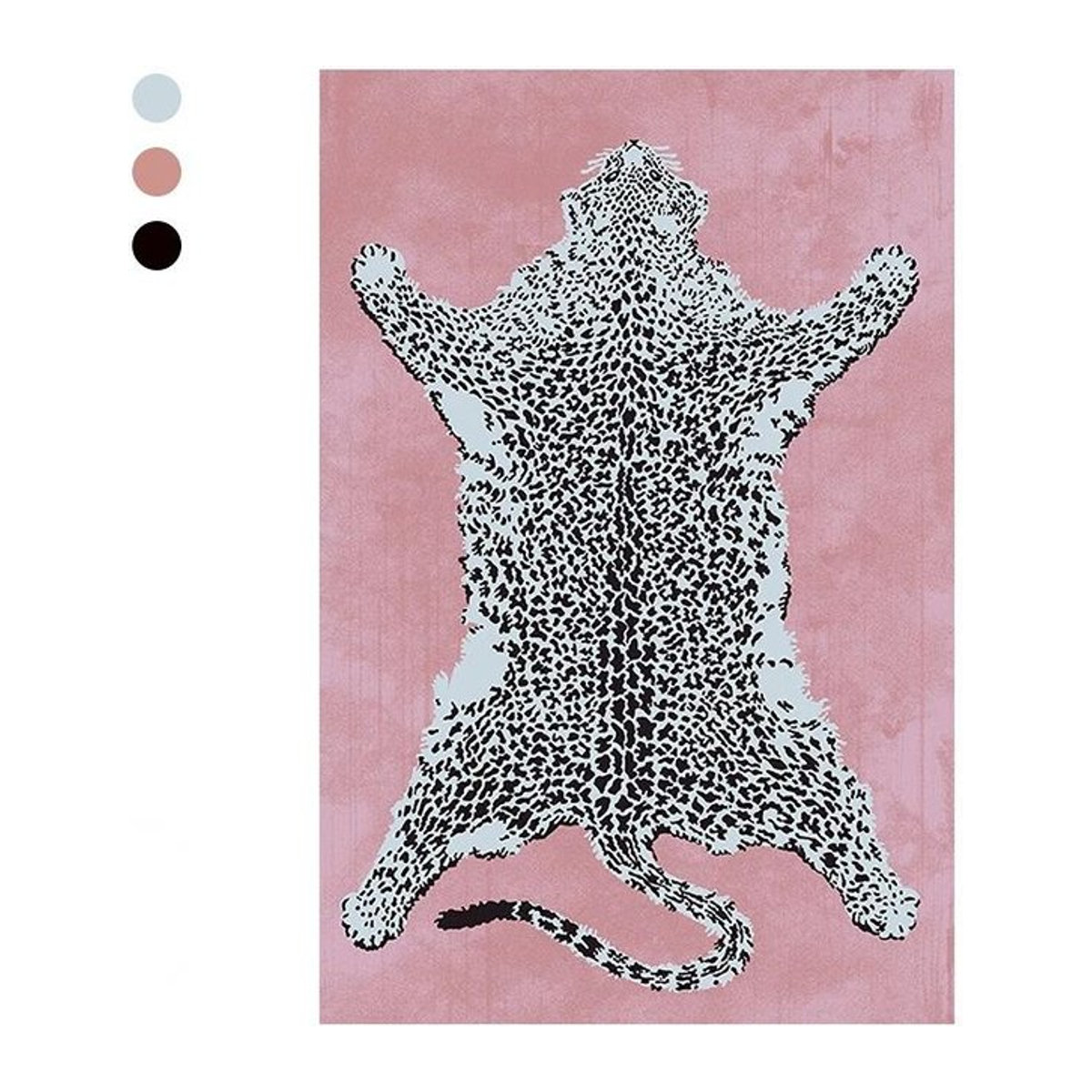 Karpetti Plüschteppich mit Leopardenmuster für Wohnzimmer und Schlafzimmer, weich und flauschig, B/T: 120 x 80 cm - Bild 1