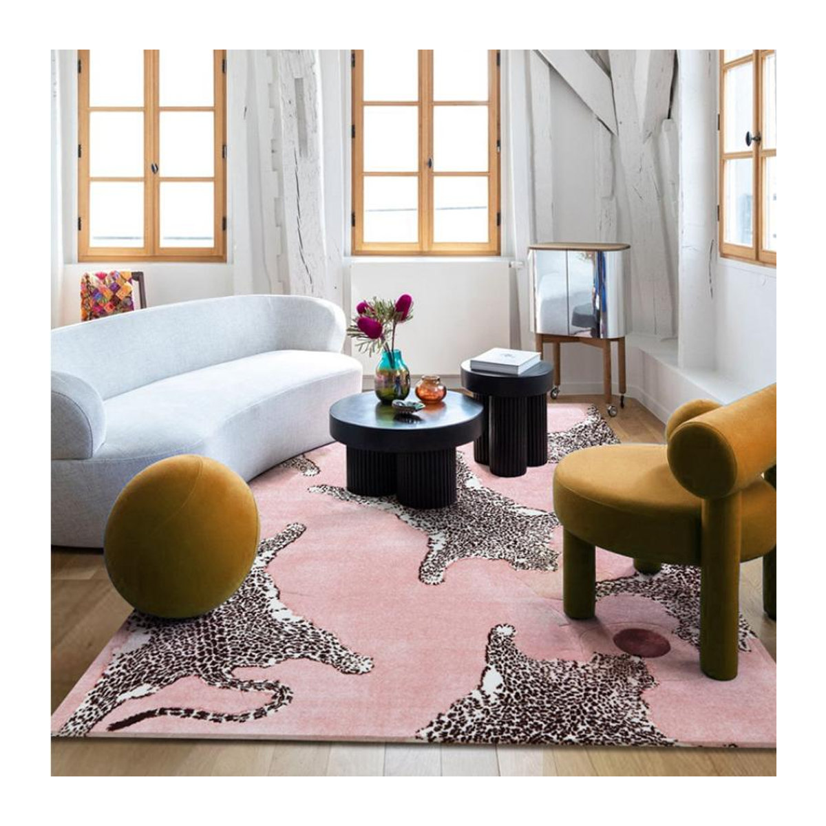 Karpetti Plüschteppich mit Leopardenmuster für Wohnzimmer und Schlafzimmer, weich und flauschig, B/T: 120 x 80 cm - Bild 2