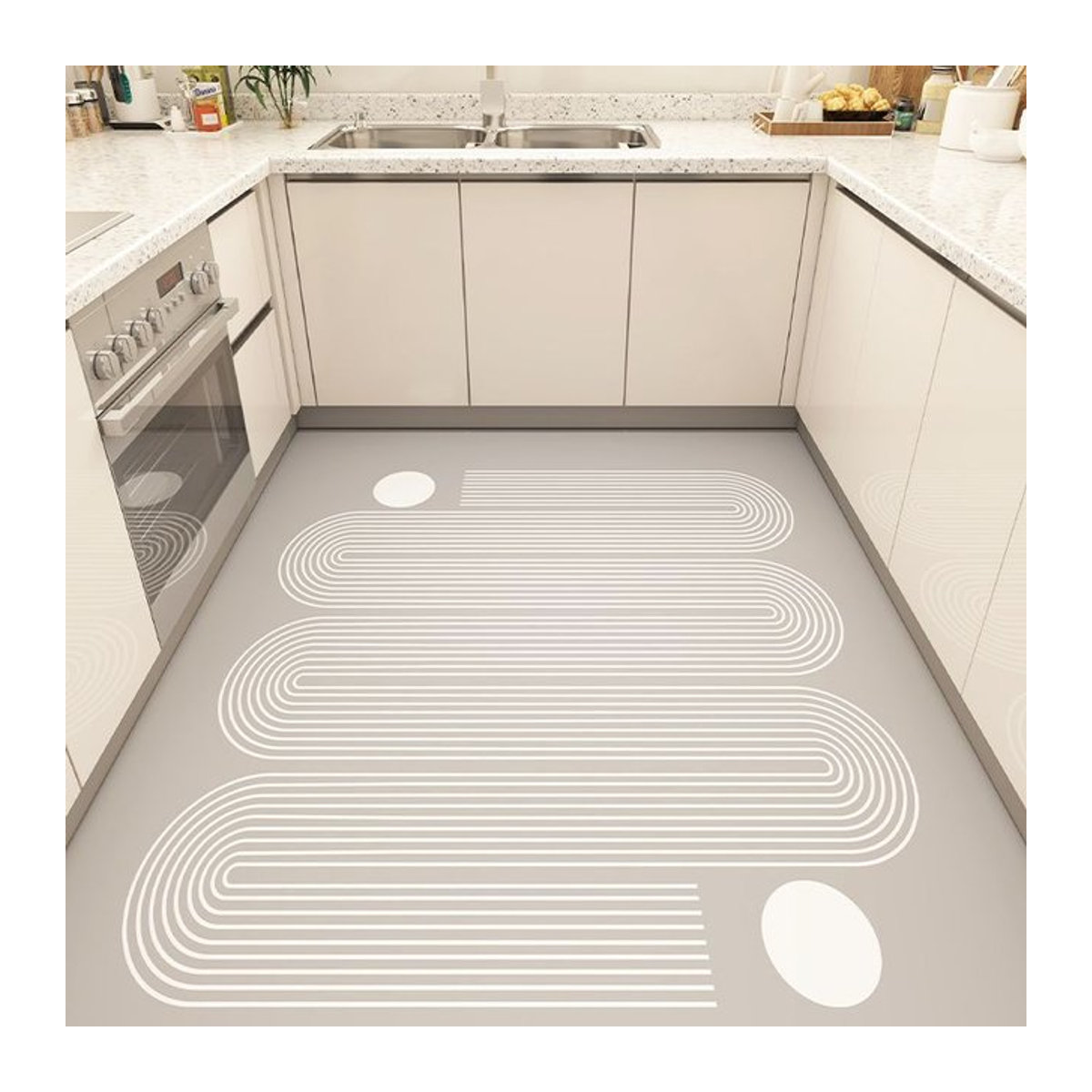 Karpetti PVC Teppich Waschfrei und Wasserdicht, Rutschfest und Ölbeständig, B/T/H: 50 x 160 cm - Bild 1