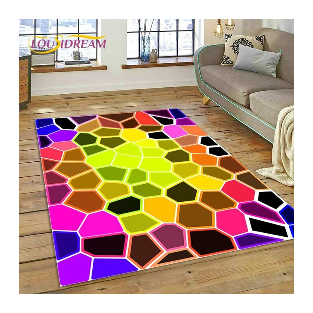 Karpetti Regenbogen Illusions-Cartoon-Teppich mehrfarbig B/B: 40 x 60 cm - Bild 1