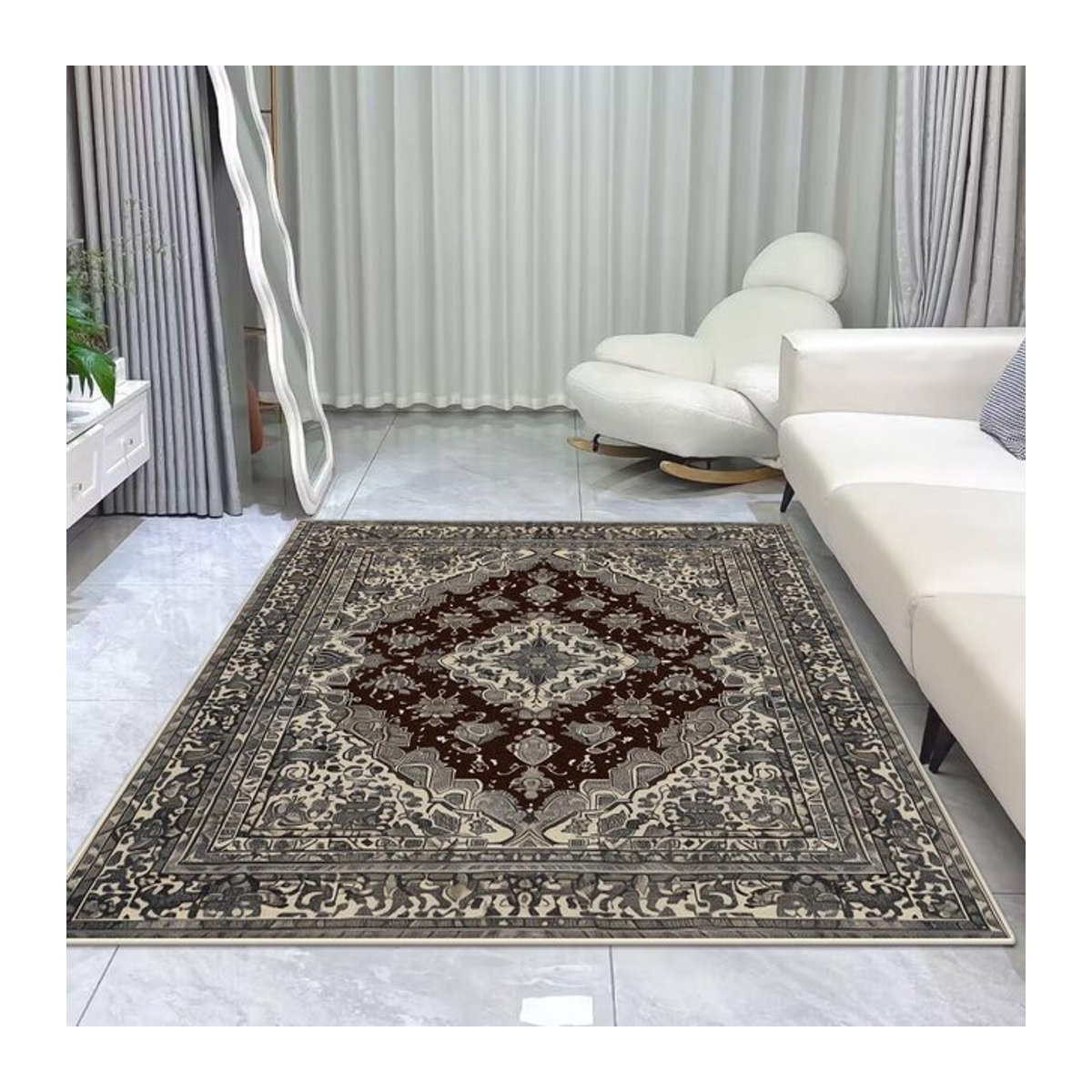 Karpetti Retro Perserteppich im Boho-Design für Wohnzimmer und Schlafzimmer B/B: 160 x 230 cm und 100 x 160 cm - Bild 1