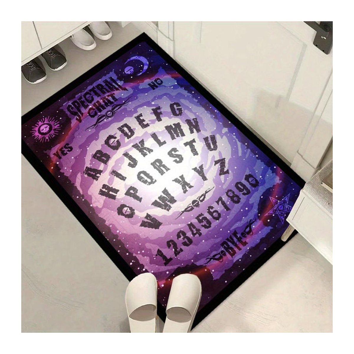 Karpetti Rutschfester Teppich mit Ouija Chat Board Muster in Multicolor, B/T: 50 x 80 cm - Bild 4