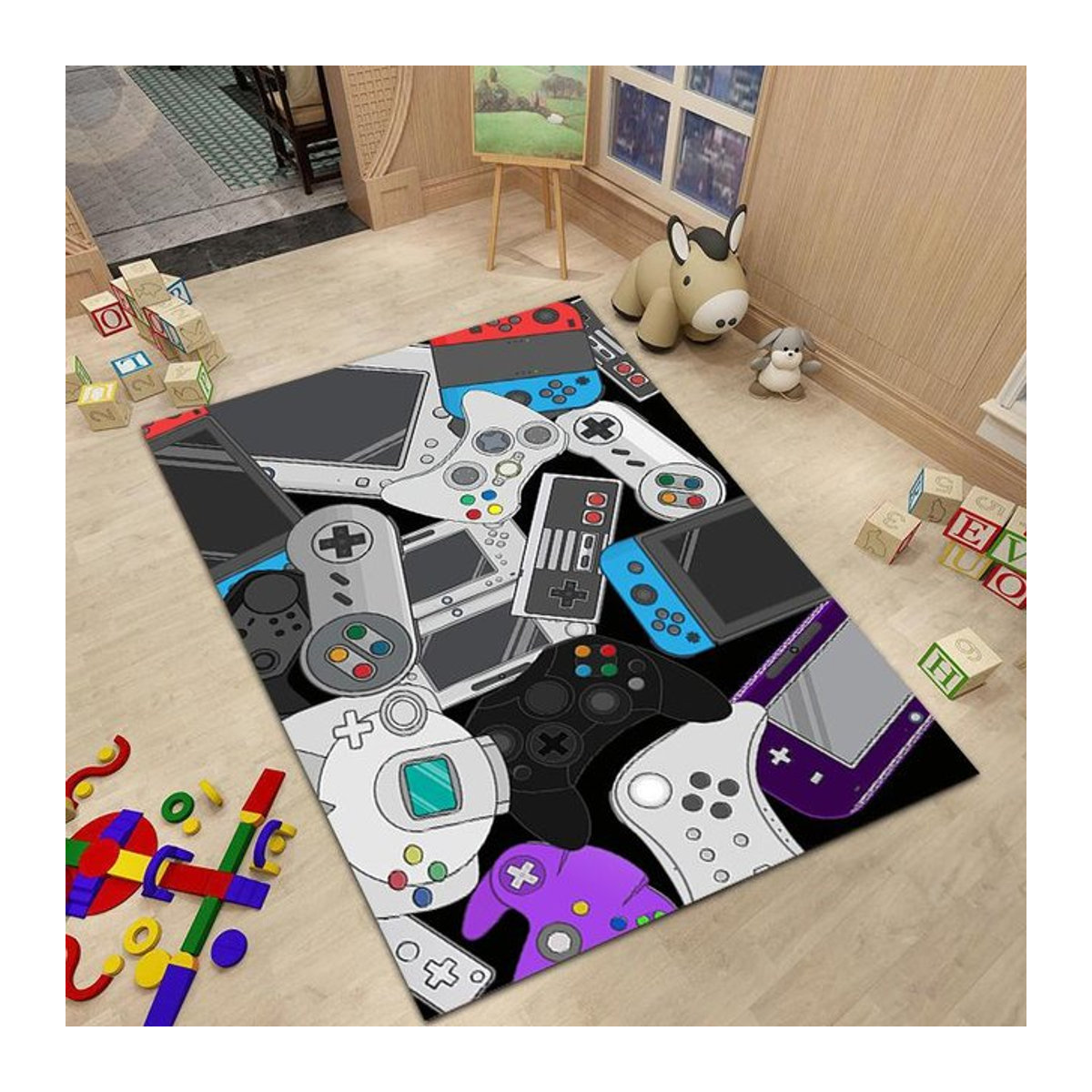 Karpetti Spielkonsolen Teppich mit stereoskopischem Retro-Effekt, Multicolor, B/T: 60 x 40 cm - Bild 1