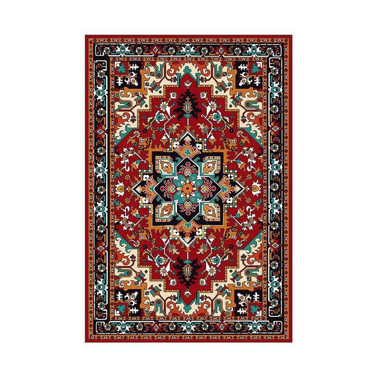 Karpetti Teppich im Retro Europa Böhmen Persischen Stil, rutschfest und maschinell hergestellt, B/T: 60 x 40 cm - Bild 3