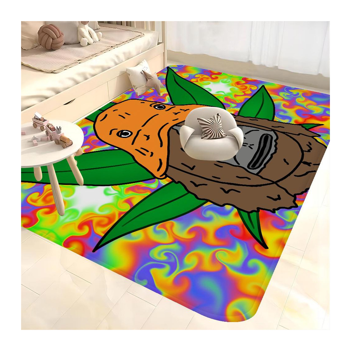 Karpetti The Big Lez Show Flurteppich Multicolor geflochten B/T/H: 80 x 50 cm - Bild 1