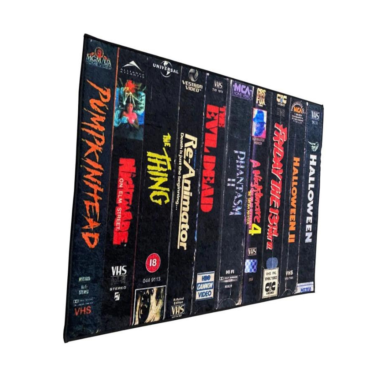 Karpetti Wohnzimmerteppich Horrorfilm Design, bunter Kunstteppich in Schwarz Multicolor, rutschfest, B/B: 60 x 40 cm - Bild 2