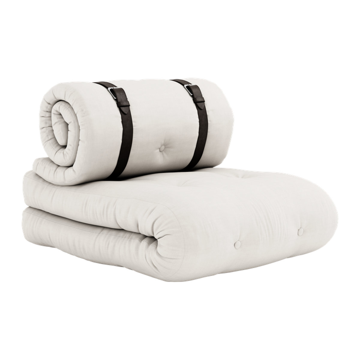 Karup Buckle Up Sessel aus Leder in Beige und Weiß - Bild 1