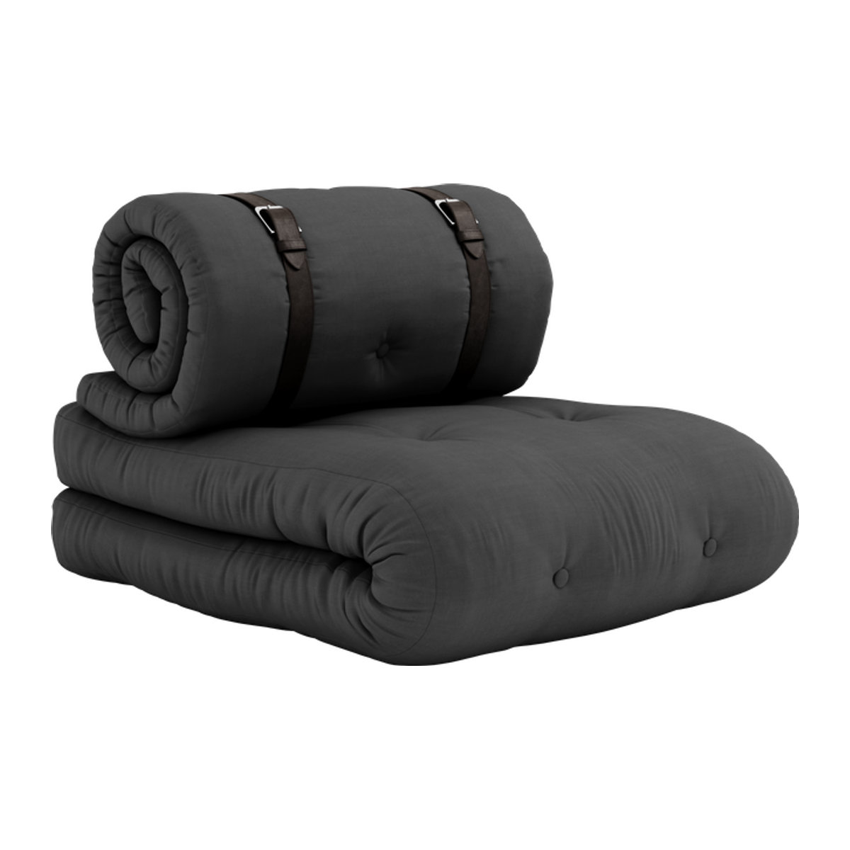 Karup Buckle Up Sessel aus Leder in Grau - Bild 1