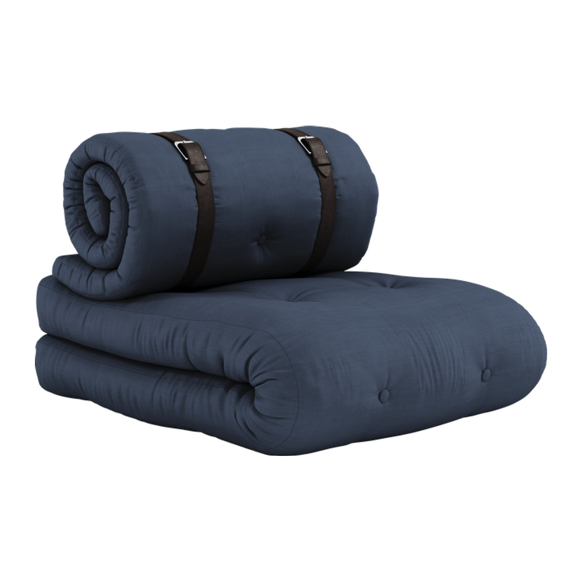 Karup Buckle Up Sessel in Blau aus Leder und Stoff - Bild 1