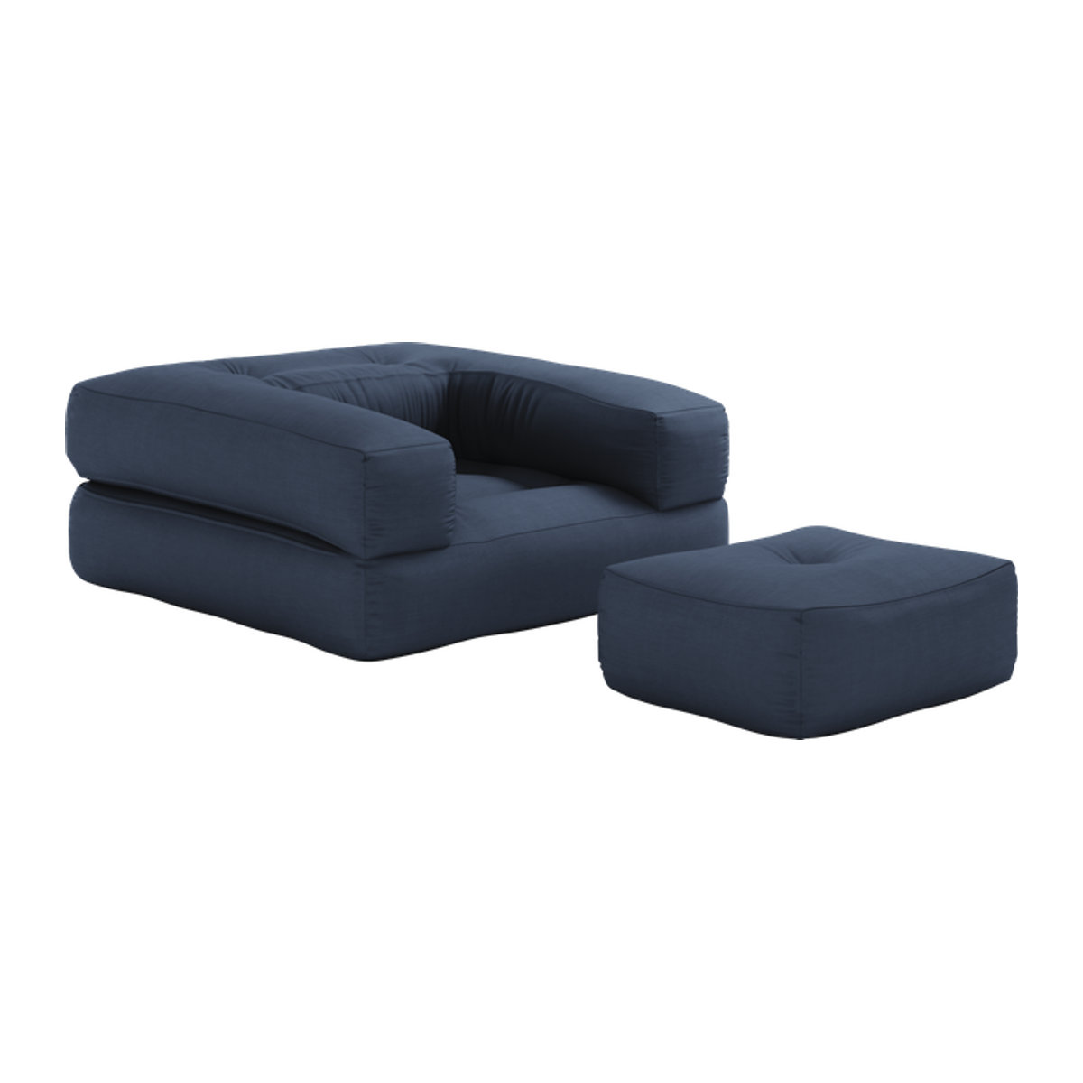 Karup Cube Armlehnenstuhl aus Stoff in Blau mit Polsterung im minimalistischen Design - Bild 1